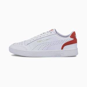 Puma Ralph Sampson Lo Perf Colour Men's Sneakers White / Red | PM913ZAY
