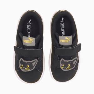 Puma Smash v2 Animals V Boys' Sneakers Black / Grey | PM964QWS